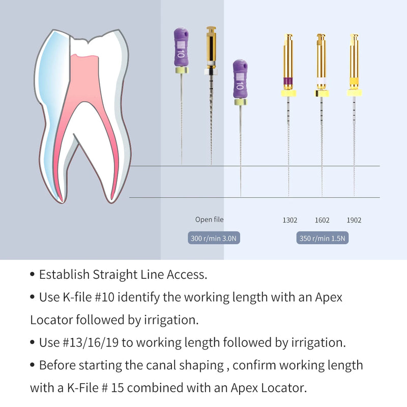 Dental Endo File Engine Use para canal radicular, instrumento de odontologia, arquivos endodônticos rotativos, Path Glide, branqueamento dos dentes, 25mm, 6pcs por pacote